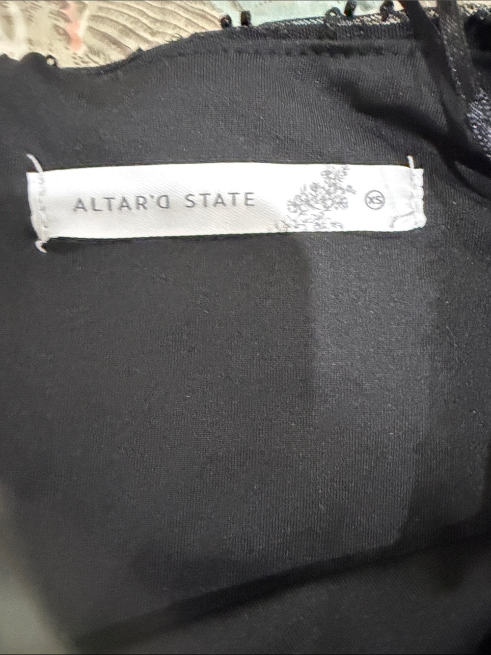 Altar'd State Black Beaded Mini Skirt - Picture 2 of 3